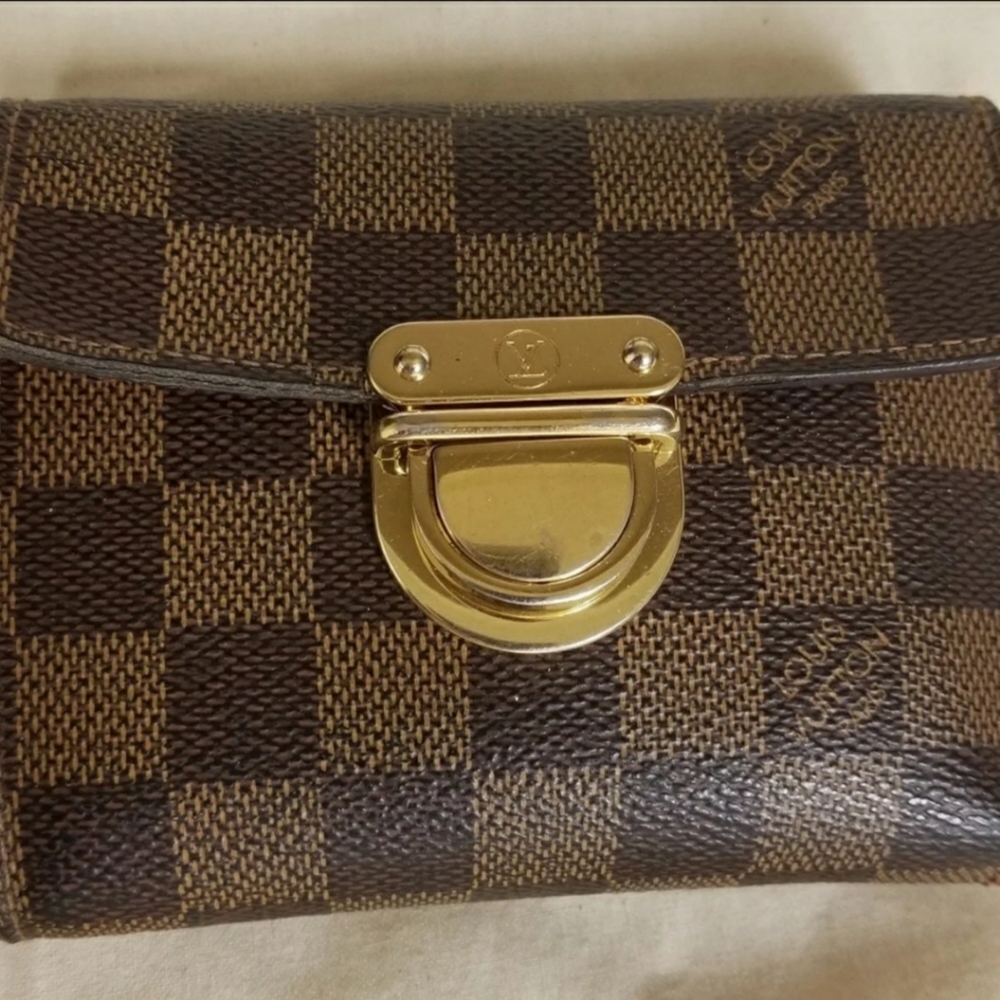 Authentic Louis Vuitton Damier Ebene Koala Wallet
